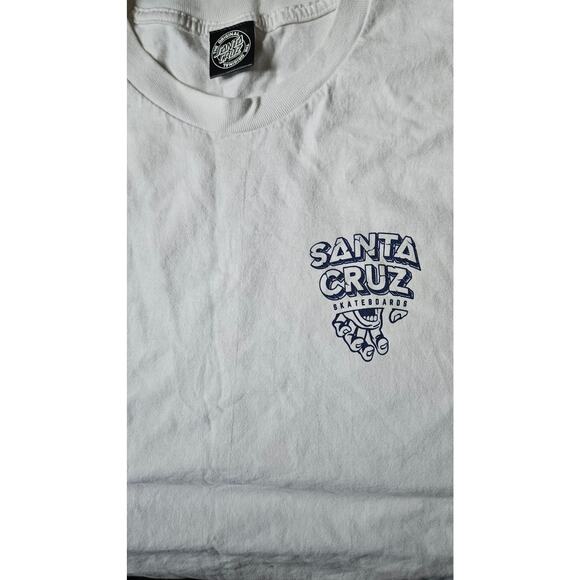 Santa Cruz Original Boardwalk Long Sleeve Men White Tee Size X-Large - Picture 4 of 16